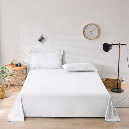 White Cotton Bed Sheet Hotel Quality Satin Weave