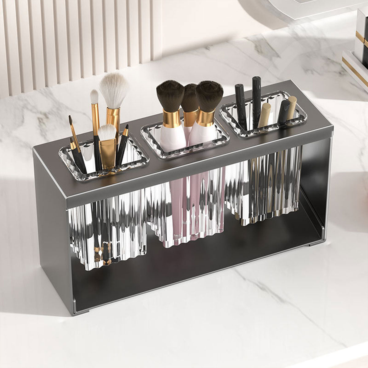 3Holes Multifunctional Kitchen Storage Rack Built-in StorageBox Chopstick Holder