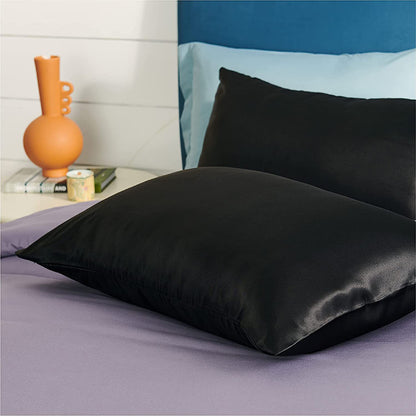 2X Satin Pillow Case Bedroom Pillowcase Cushion Covers Home Decor Luxury Slip AU