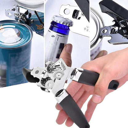 3-in-1 Can and Bottle Opener Stainless Steel Heavy Duty