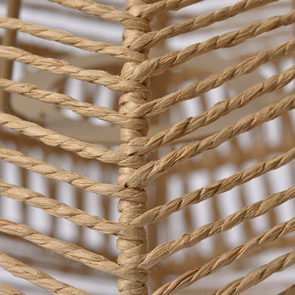 Paper Rope Pendant Light Chinese Style Rattan-Like Lampshade