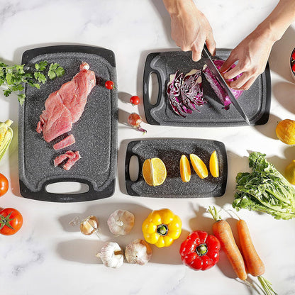 3pcs Wheat Straw Plastic Cutting Board Set Eco-Friendly Chopping Board Kitchen