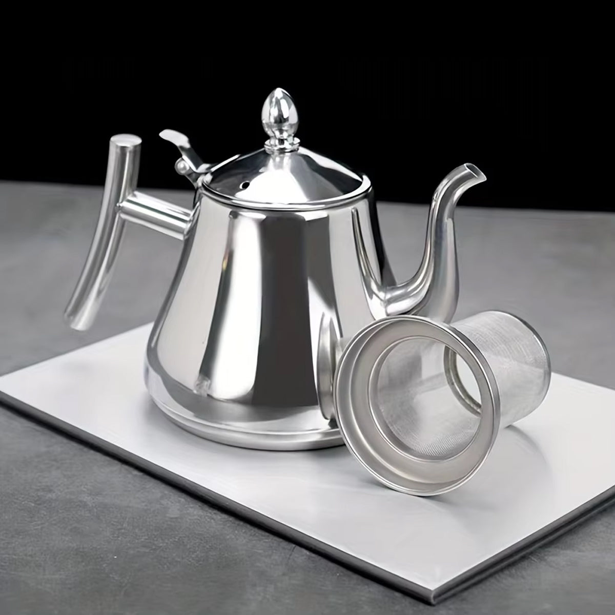 Thickened Stainless Steel Teapot Kettle with Built-in Strainer