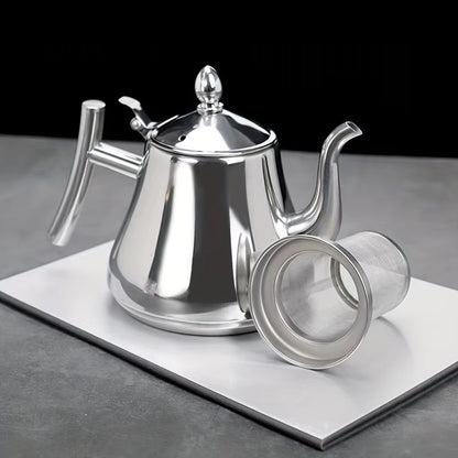 Thickened Stainless Steel Teapot Kettle with Built-in Strainer