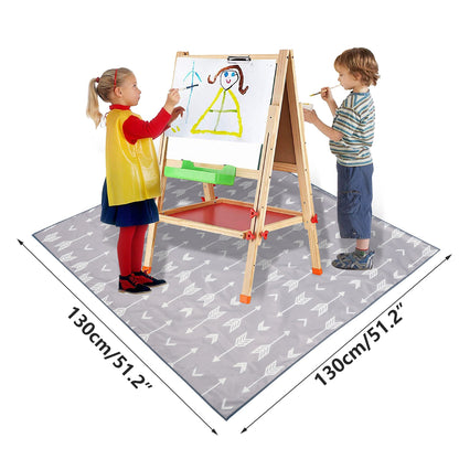Waterproof Non-Slip Floor Mat 130x130cm High Chair Protector