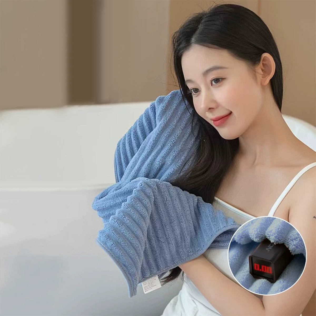 2 Pcs Coral Fleece Bath Towel Set in 2 Colours – Product View 11