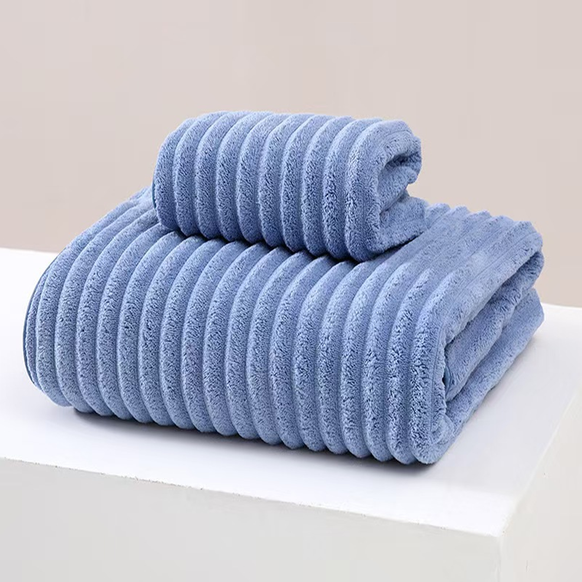 2 Pcs Coral Fleece Bath Towel Set in 2 Colours – Product View 10