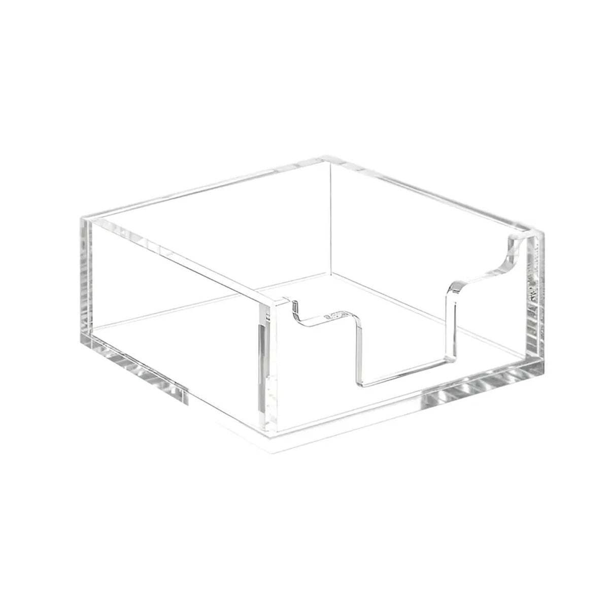 4 Inch Clear Acrylic Sticky Note Holder Box for Desk