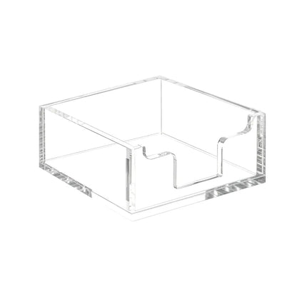 4 Inch Clear Acrylic Sticky Note Holder Box for Desk