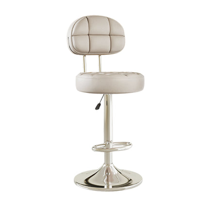 Adjustable Bar Stool with Back Height 61-81cm Anti-Slip