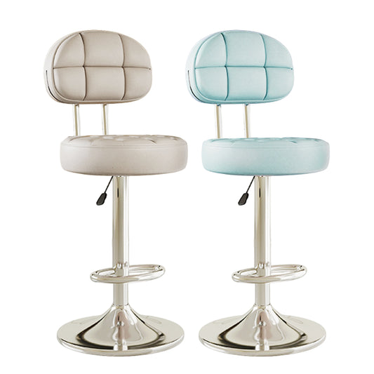 Adjustable Bar Stool with Back Height 61-81cm Anti-Slip