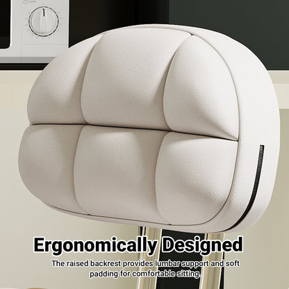 Adjustable Bar Stool with Back Height 61-81cm Anti-Slip