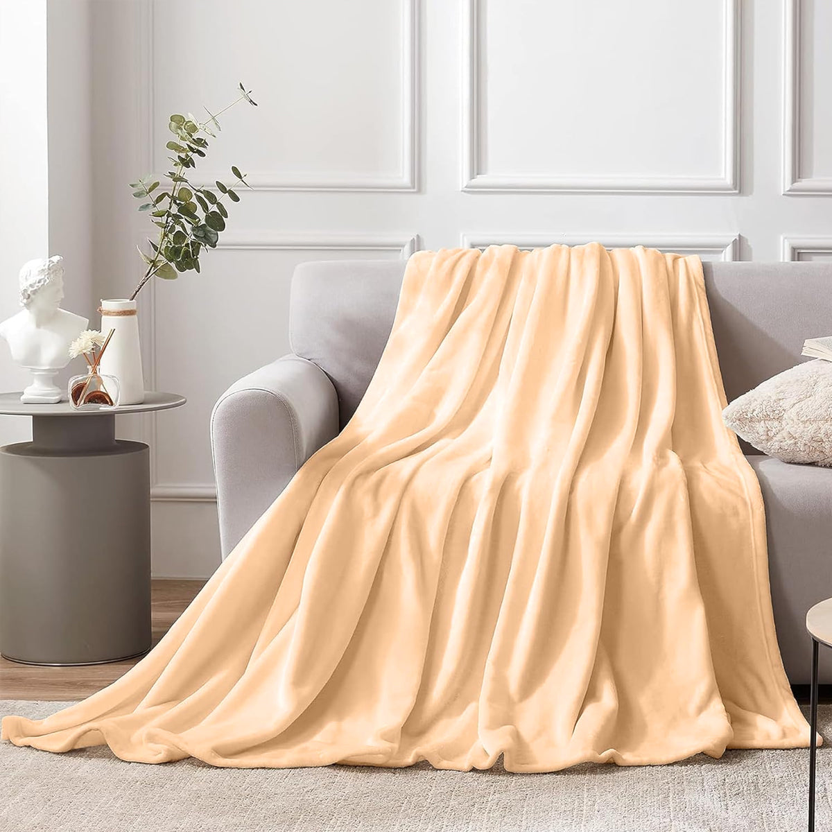 Large Camel Guest Bed Blanket 200 x 230cm – Product View 11