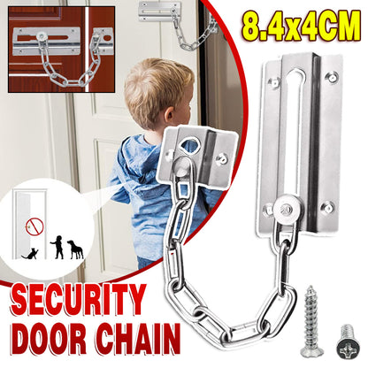 Stainless Steel Security Door Chain Lock Guard Latch Fastener