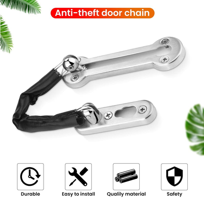 Home Security Door Chain Stainless Steel Guard Slide Screws Front Safety Catch