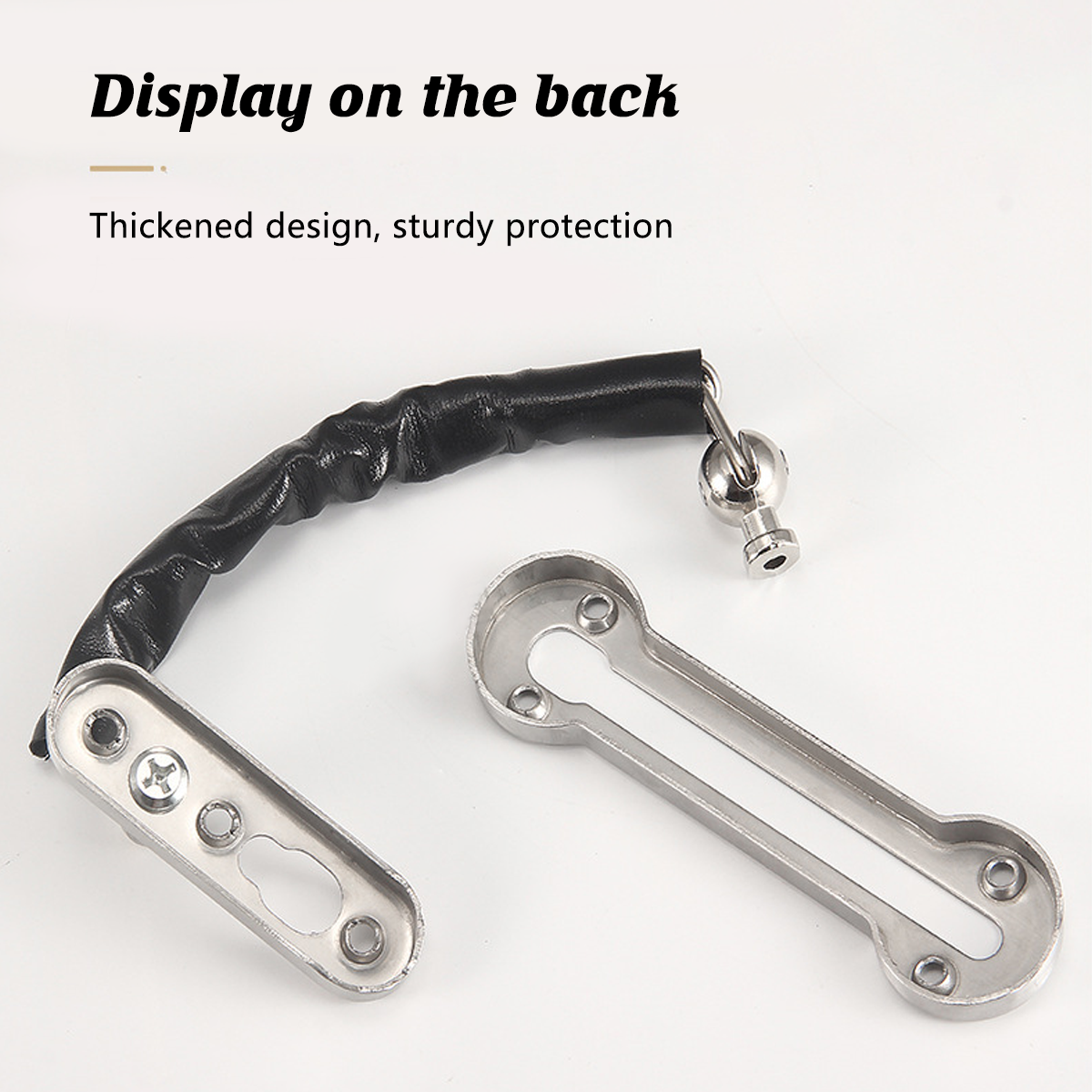 Home Security Door Chain Stainless Steel Guard Slide Screws Front Safety Catch