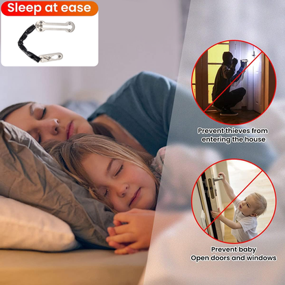 Home Security Door Chain Stainless Steel Guard Slide Screws Front Safety Catch