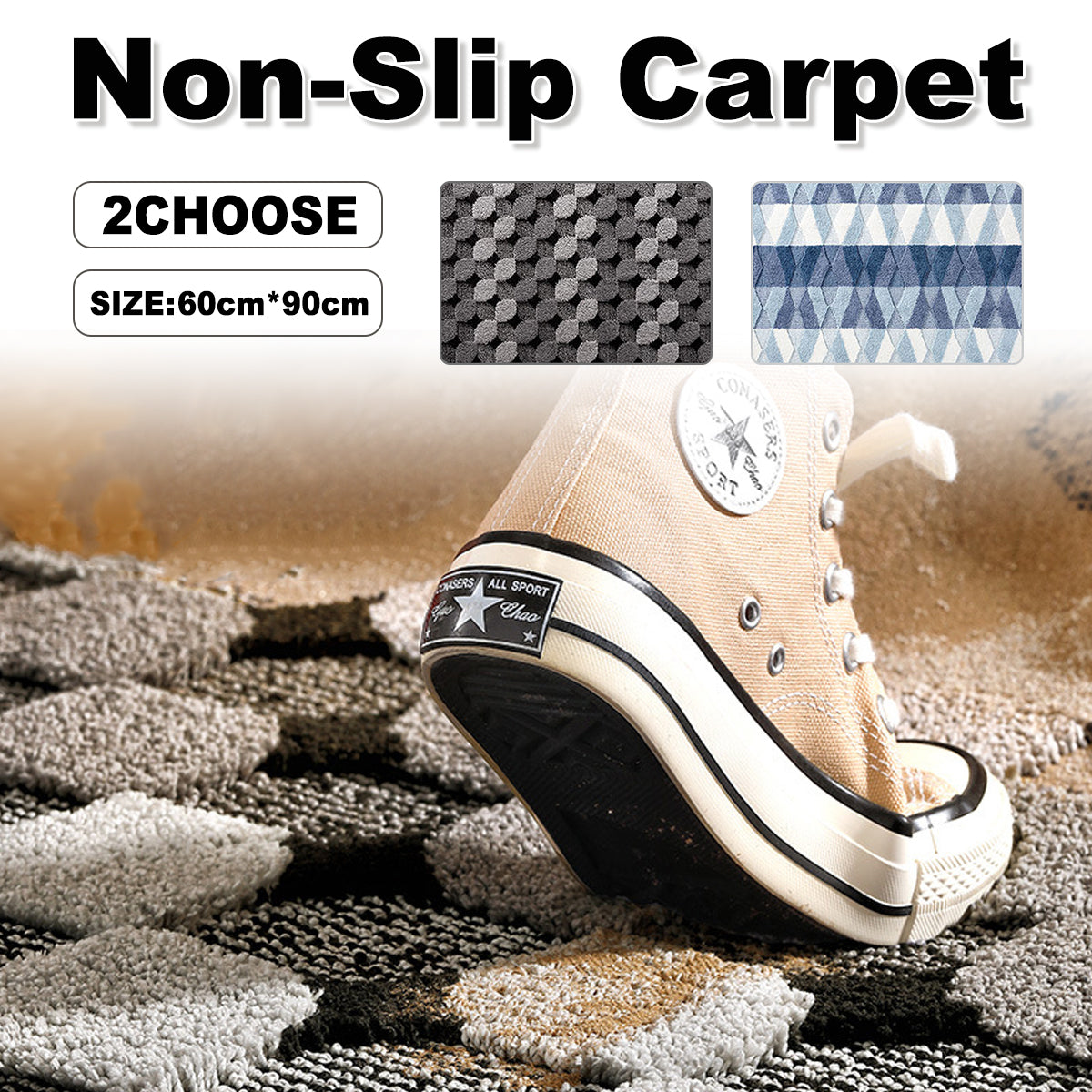 Entrance Floor Mat 60x90cm Non-Slip Dustproof Durable