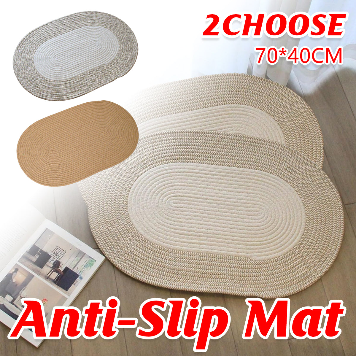 Front Door Absorbent Non-Slip Floor Mat Water Resistant Durable Easy Clean AU