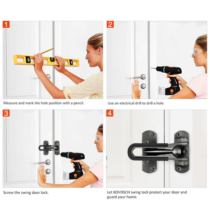 Anti Theft Lock Latch Door Bolt Security Lock for Home Bedroom Bathroom Safety