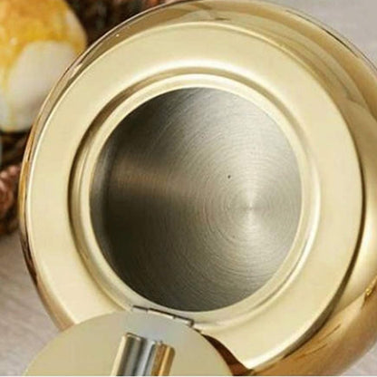 Stainless Steel Ashtray with Cover Smokeless Drum Design Windproof Ash Tray AU