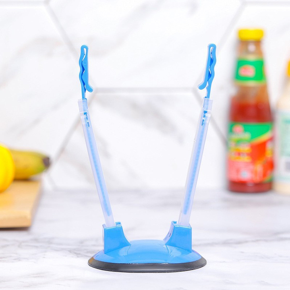 Kitchen Bag Holder Stand Plastic Storage Rack Set of 8