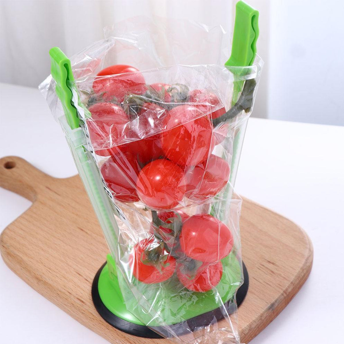 Kitchen Bag Holder Stand Plastic Storage Rack Set of 8
