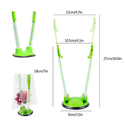 Kitchen Bag Holder Stand Plastic Storage Rack Set of 8