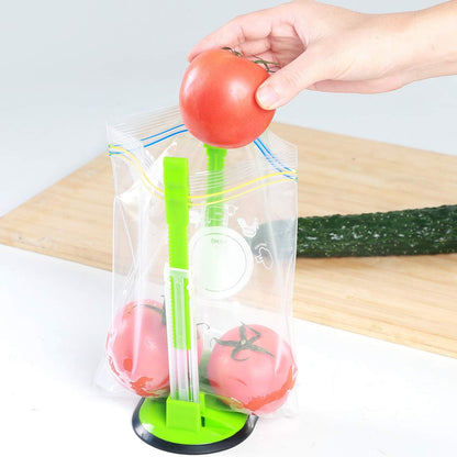Kitchen Bag Holder Stand Plastic Storage Rack Set of 8