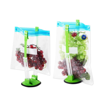 Kitchen Bag Holder Stand Plastic Storage Rack Set of 8