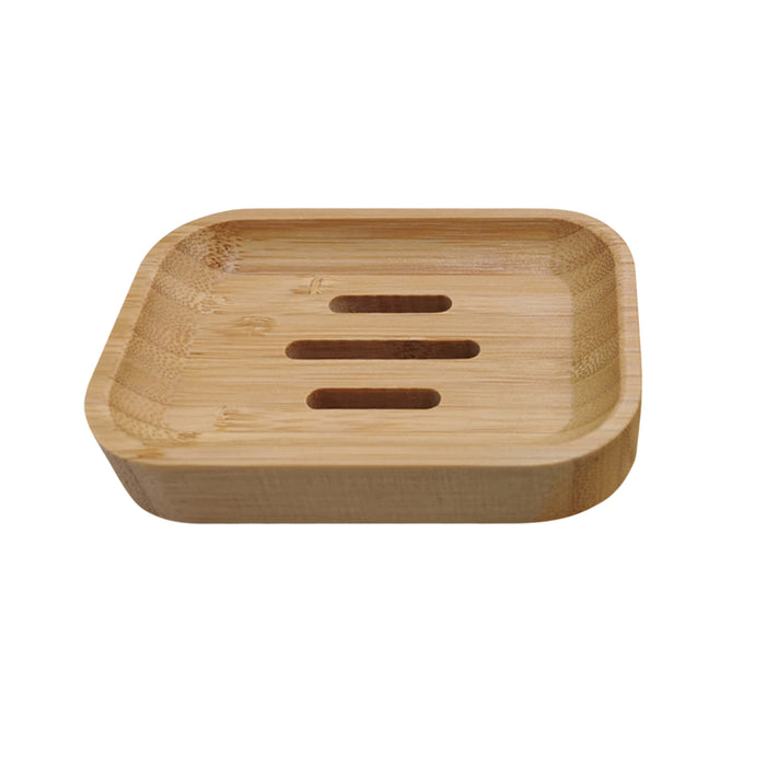Bamboo Soap Dish with Three Drainage Slots