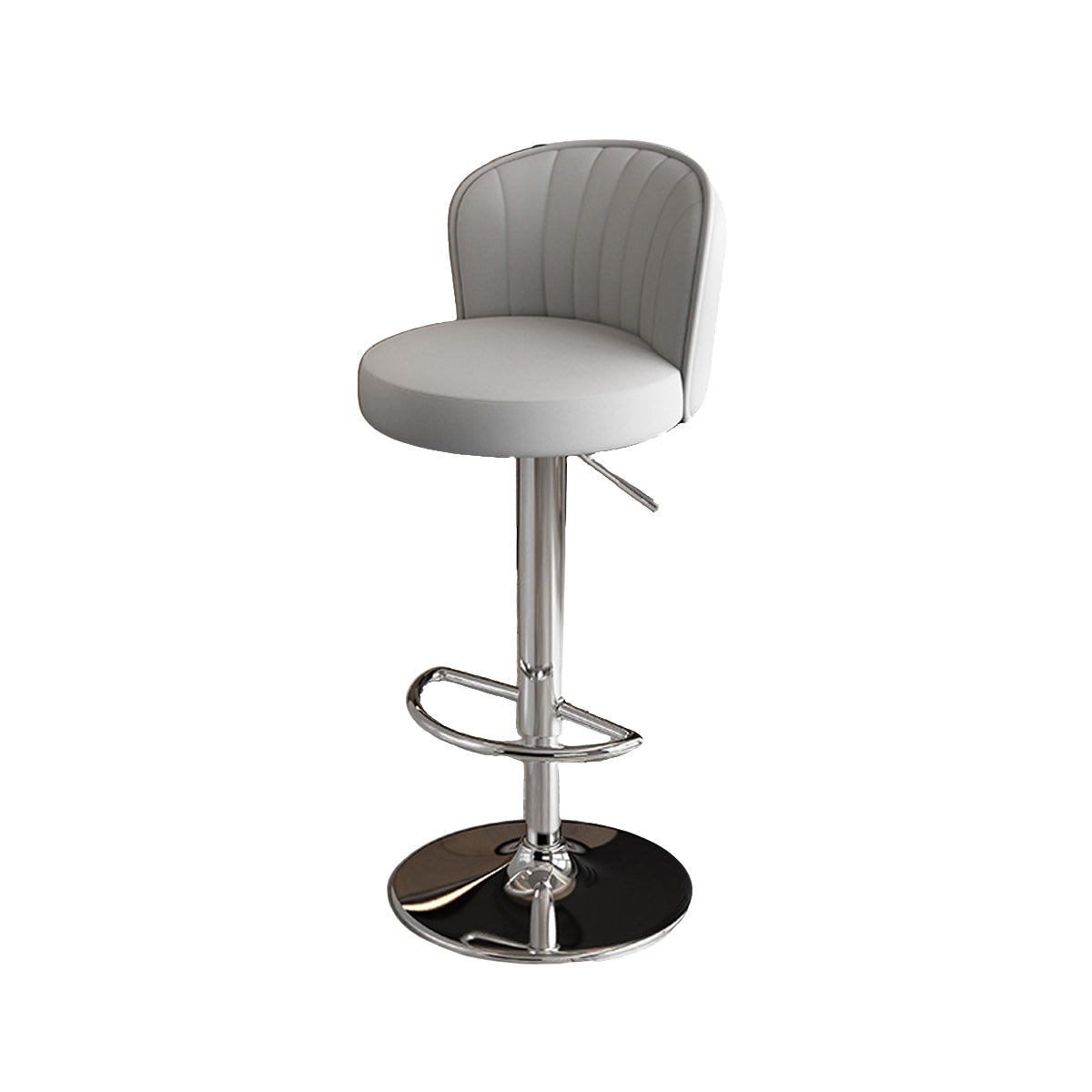 Bar Stool Adjustable Height Modern PU Leather Seat Metal Frame for Kitchen Bar