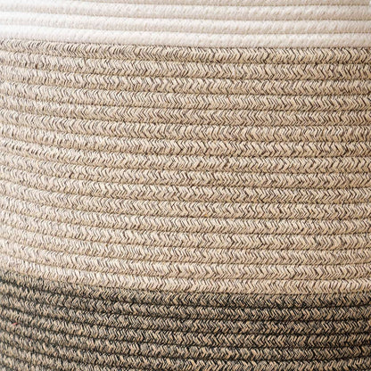 Handheld Cotton Rope Woven Storage Basket Foldable Large