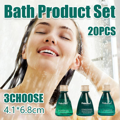 20 Pcs Travel Size Shampoo Shower Gel Disposable Set