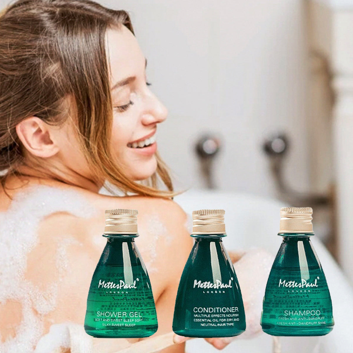 20 Pcs Travel Size Shampoo Shower Gel Disposable Set