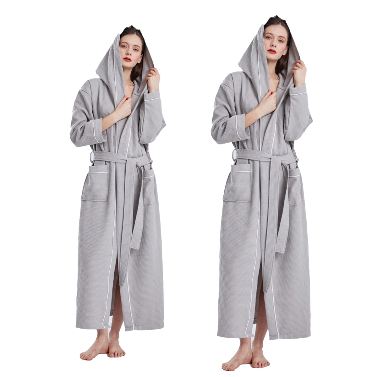 Quick Dry Absorbent Hooded Bathrobe for Home or Hotel