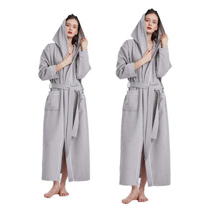 Quick Dry Absorbent Hooded Bathrobe for Home or Hotel