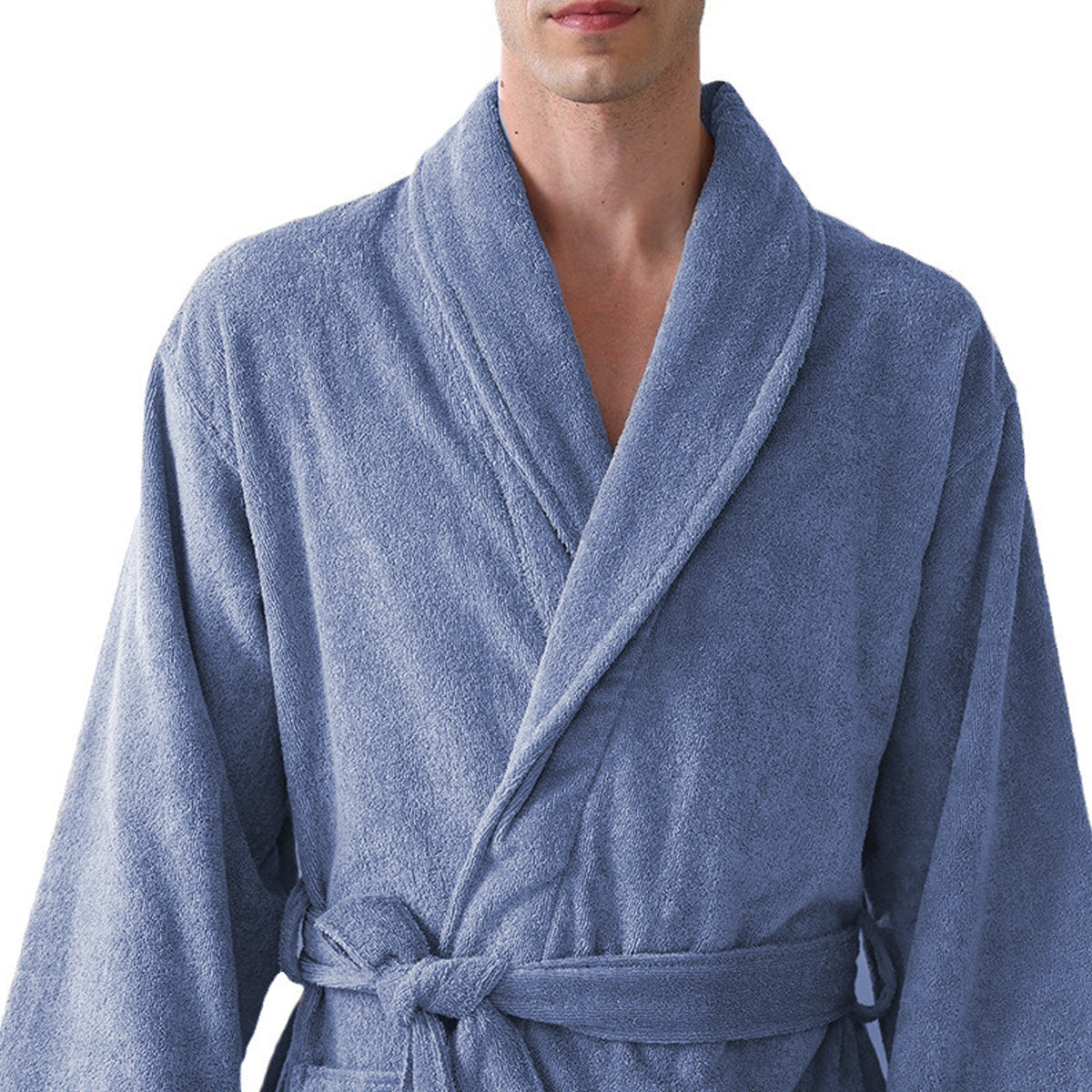 Quick Dry Cotton Bathrobe Absorbent Comfortable for Hotel Home Use