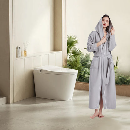 Quick Dry Absorbent Hooded Bathrobe for Home or Hotel