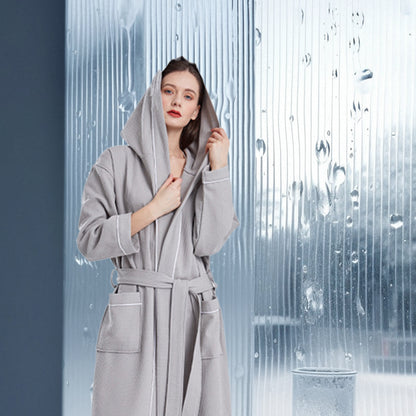 Quick Dry Absorbent Hooded Bathrobe for Home or Hotel