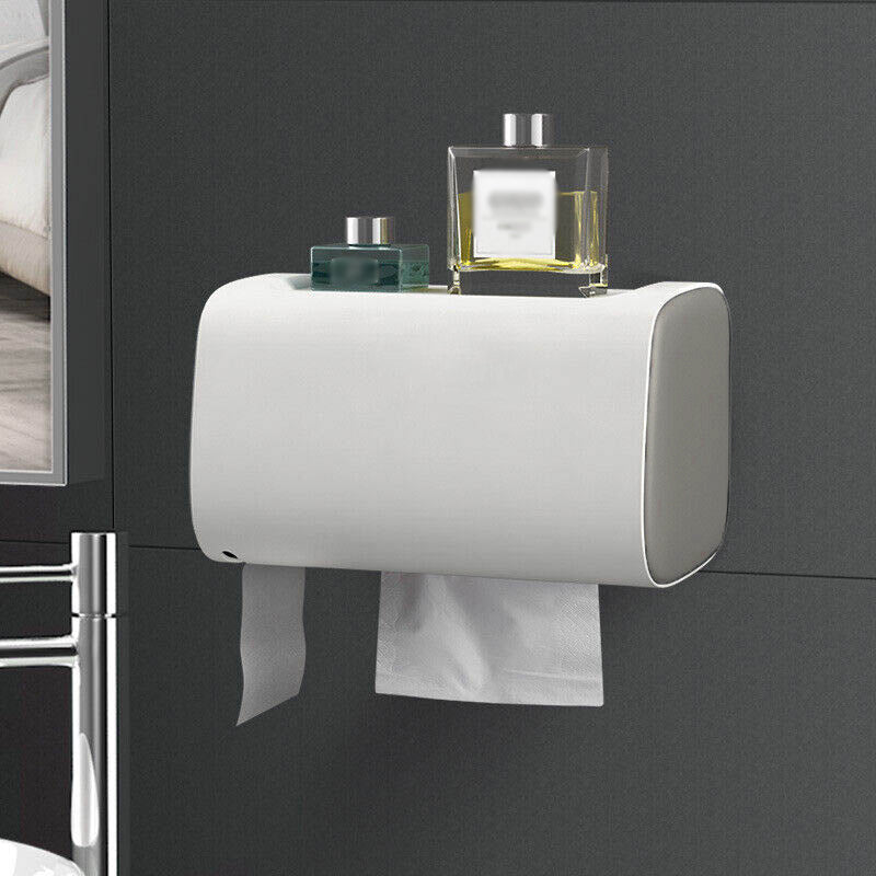 Bathroom Tissue Holder with Waterproof Storage – Product View 8