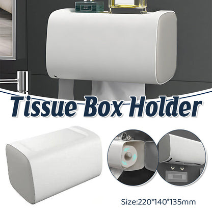 Bathroom Tissue Holder with Waterproof Storage – Product View 2