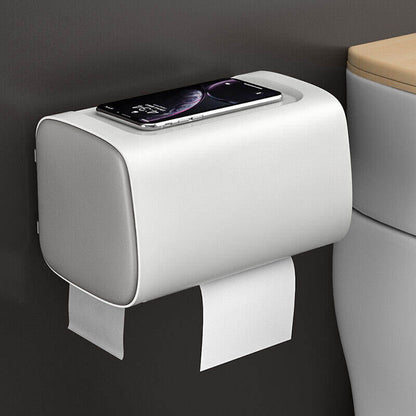Bathroom Tissue Holder with Waterproof Storage – Product View 9