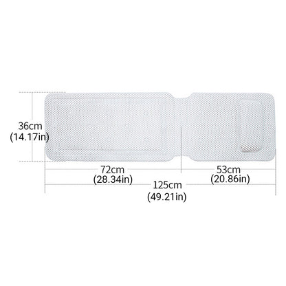 Non Slip PVC Full Body Bath Mat Massage Cushion with Suction Cups for Bathtub AU