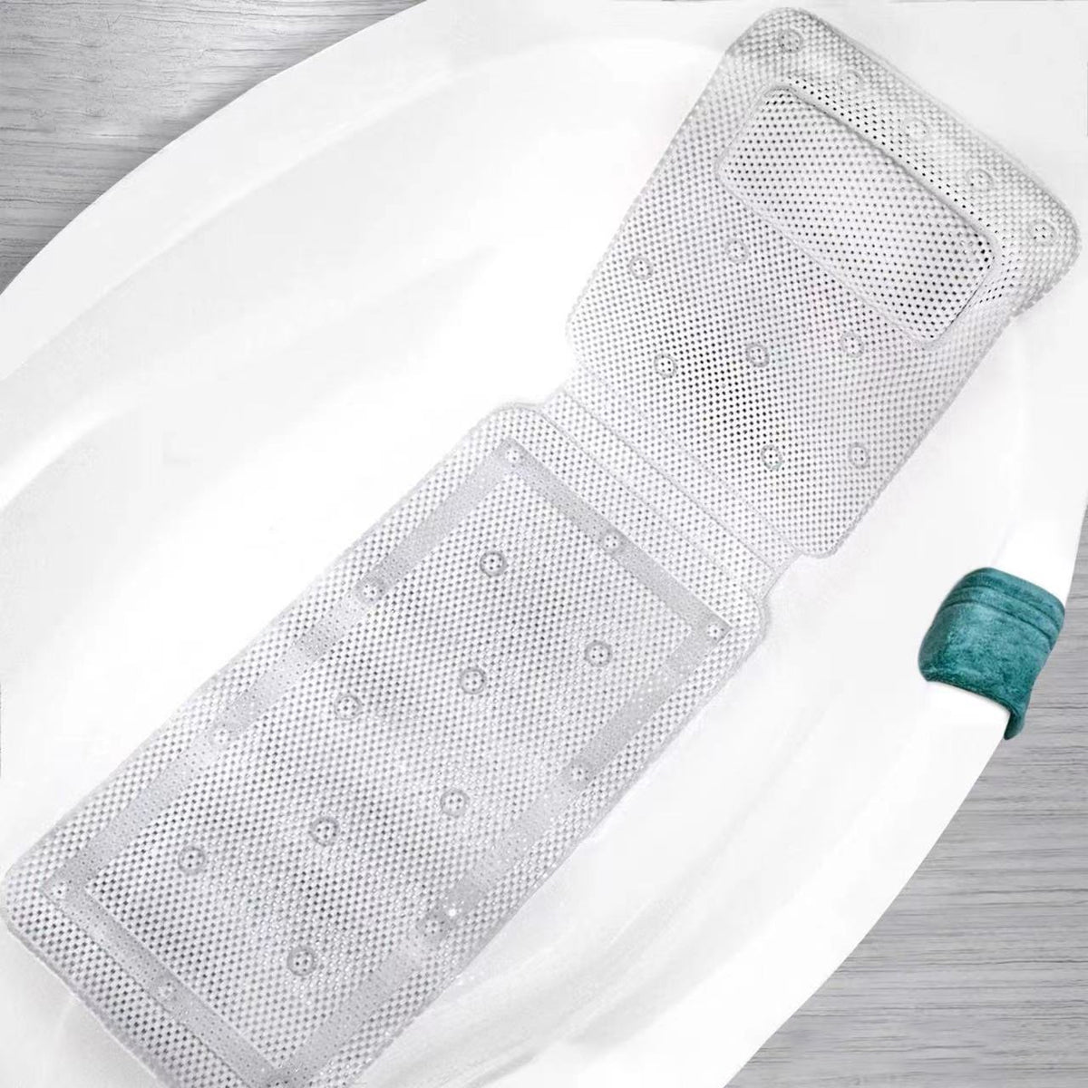 Non Slip PVC Full Body Bath Mat Massage Cushion with Suction Cups for Bathtub AU