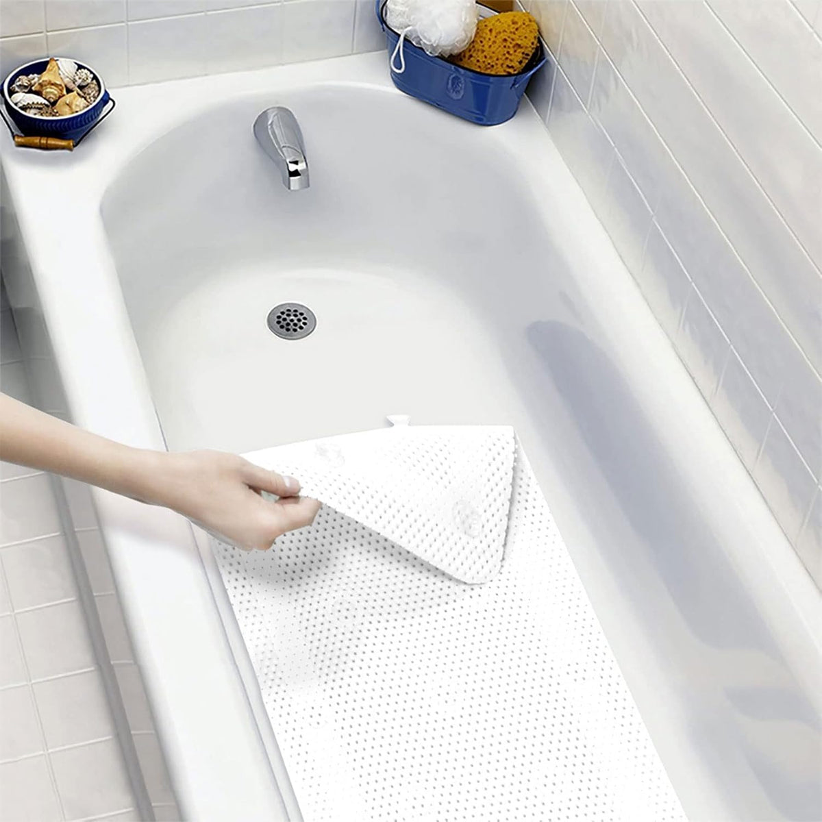 Non Slip PVC Full Body Bath Mat Massage Cushion with Suction Cups for Bathtub AU