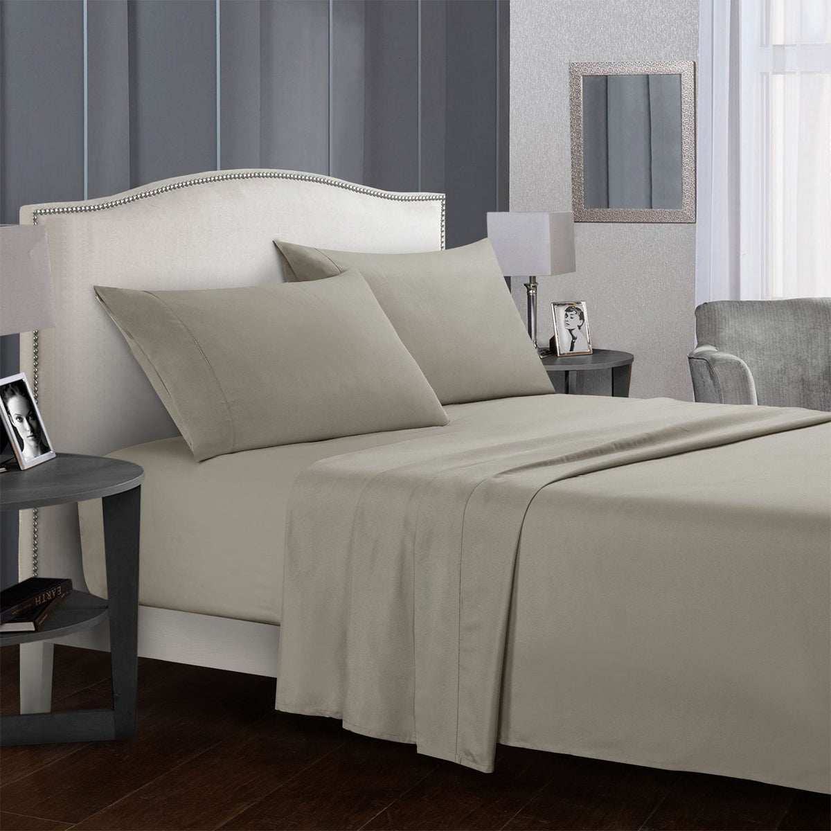 Four Piece Bed Sheet Set Soft Breathable Bedding Linen