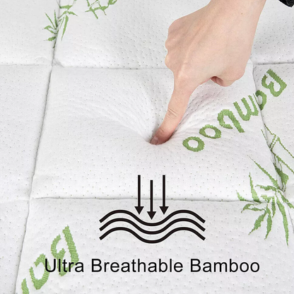 Quilted Bamboo Fiber Mattress Protector Air Layer Washable