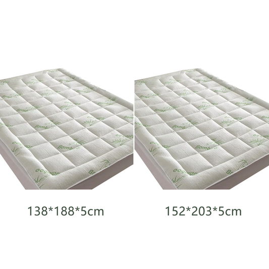 Quilted Bamboo Fiber Mattress Protector Air Layer Washable