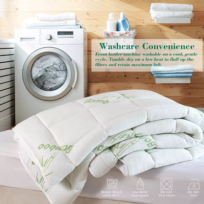 Quilted Bamboo Fiber Mattress Protector Air Layer Washable